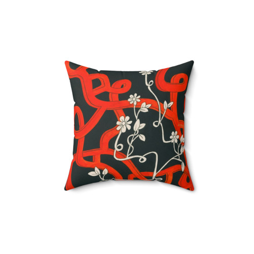 Night Garden Pillow featuring unique floral and urban design