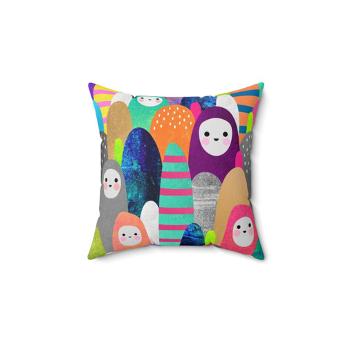 Colorful Pebble Spirits Nursery Pillow