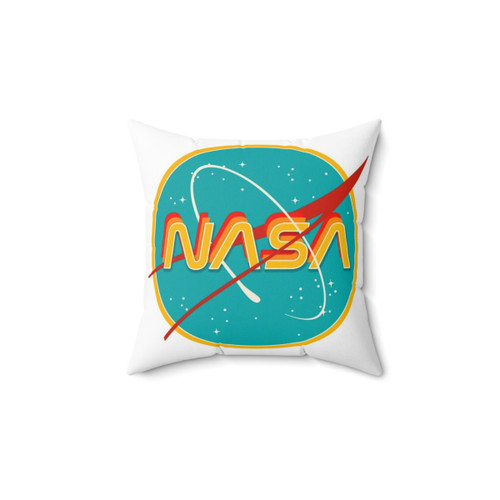 Retro NASA Throw Pillow for Stylish Space-Themed Home Decor