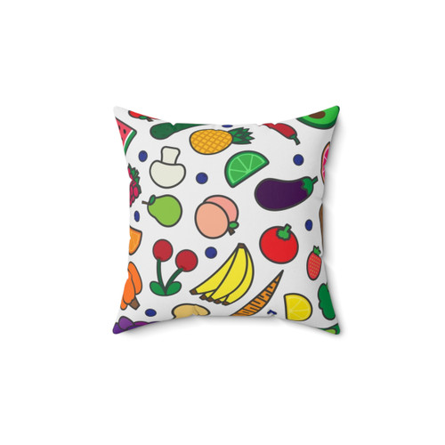 Fruits and Veggies Decorative Pillow