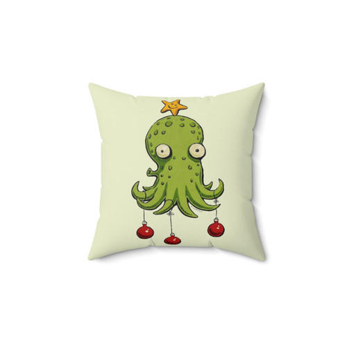 Christmas Octopus Pillow - Cute Cephalopod Decor