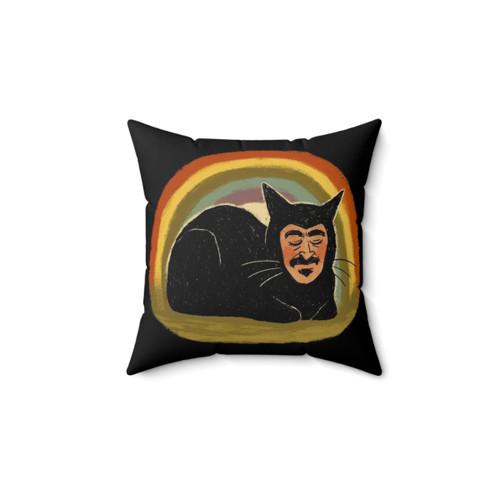 Vladloaf Cat Pillow with Funny Rainbow Design