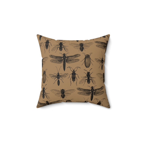 Entomology Insects Pattern Throw Pillow