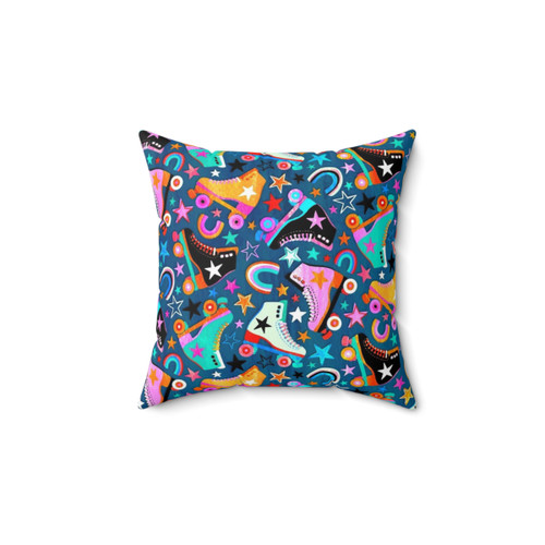 Retro Rainbow Roller Skate Pillow
