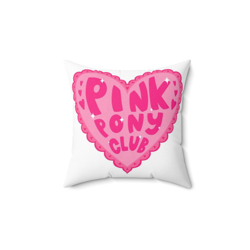 Pink Pony Club Sticker Decorative Pillow