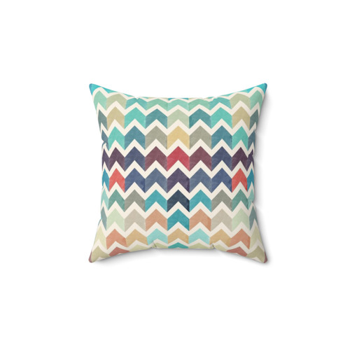 Watercolor Chevron Pattern Decorative Pillow