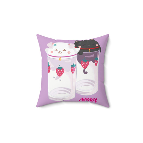 Nana & Hachi Strawberry Glasses Pillow - Anime-Inspired Home Decor