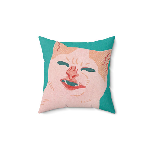 Cat No Banana Decorative Pillow - Funny Cat Meme Cushion