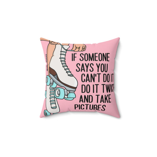 Do It Twice Motivational Pillow by Sasa Elebea