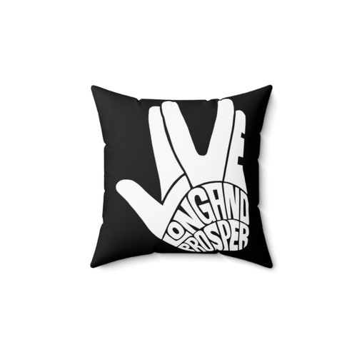 Star Trek Spock Live Long and Prosper White Pillow