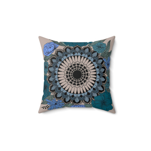 Floral Mandala Decorative Throw Pillow