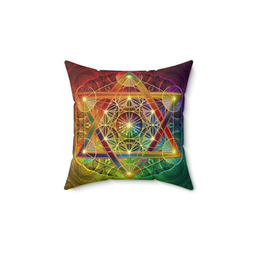 Metatron's Cube Geometric Pillow
