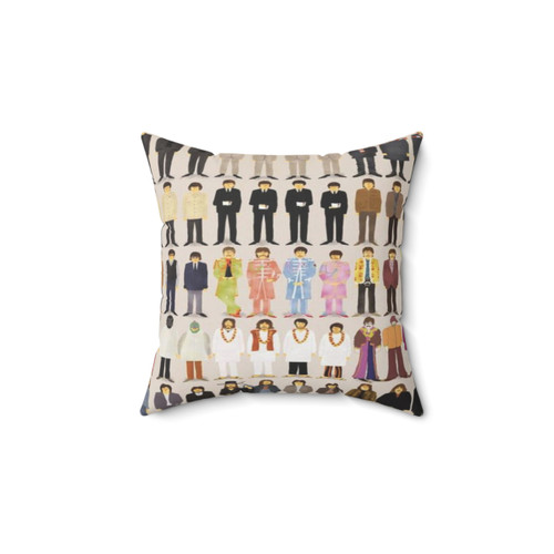 Vintage England Pillow with Psychedelic Music Themes