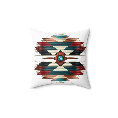 Native American Sunburst Pattern Accent Pillow