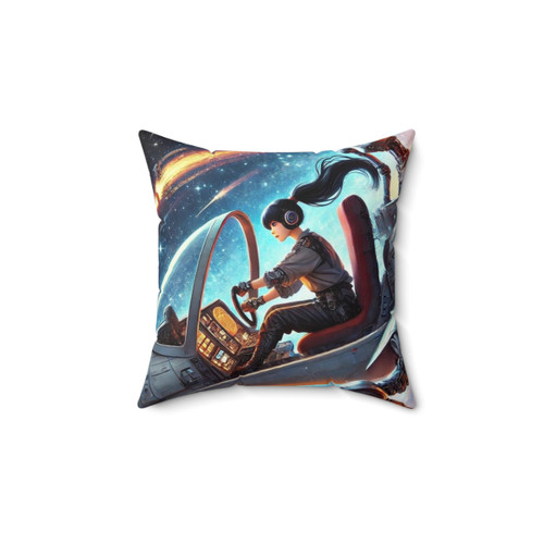 Celestial Angels Pillow with Stars and Galaxies