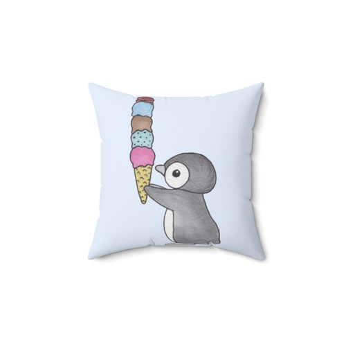 Cute Penguin Ice Cream Pillow