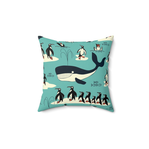 Whales, Penguins and Friends Decorative Pillow