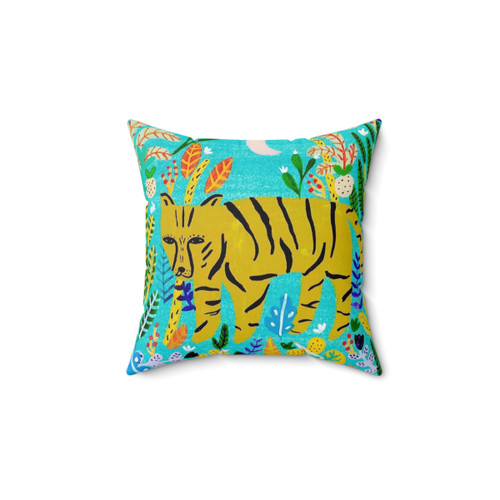 Colorful Tiger Jungle Pillow for Kids