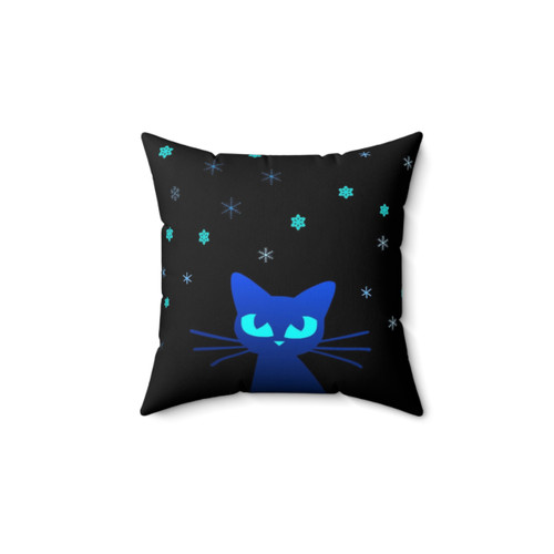 Glow-in-the-Dark Cat Pillow for Cozy Winter Decor