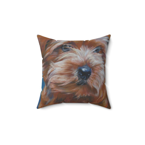 Norfolk Terrier Fine Art Painting Pillow