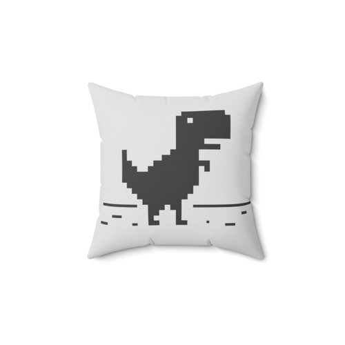 Chrome Dino Pixel Art Pillow