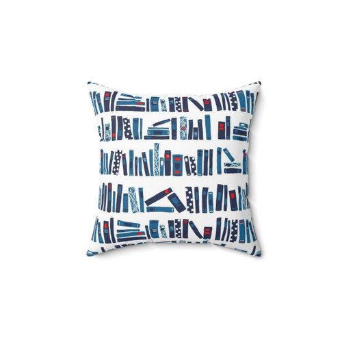 Keep Reading Pillow with Books Pattern
