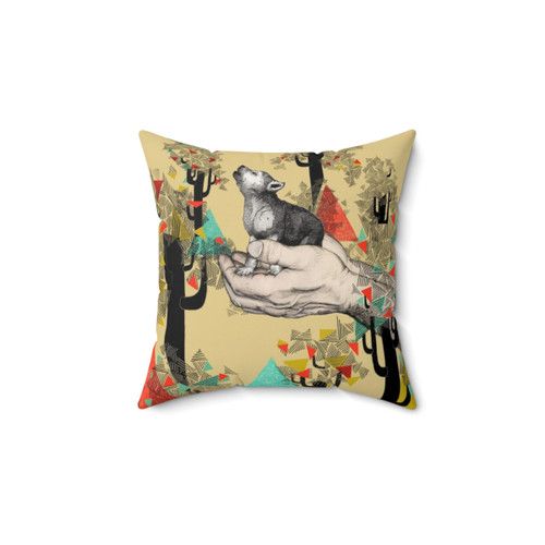 Wolf Cub Decorative Throw Pillow