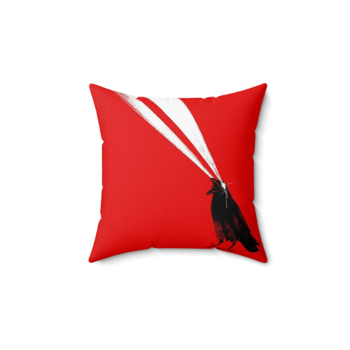 Horror Crow Laser Design Throw Pillow