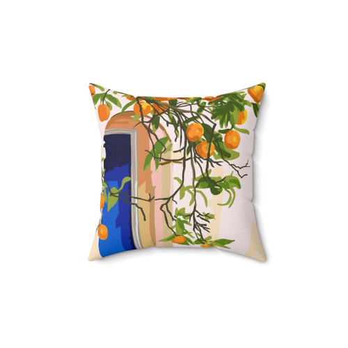 Vibrant Morocco Boho Pillow with Architectural Elements