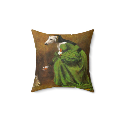 Whimsical Whippet with Rabbits Decorative Throw Pillow