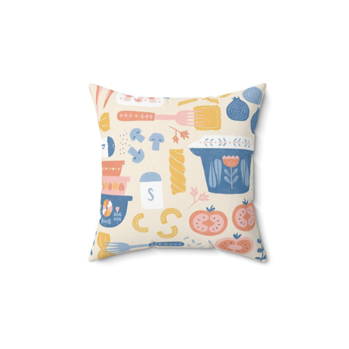 Vintage 1950s Pasta Night Throw Pillow