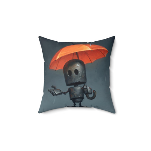Rainy Season Emotion Pillow with Cute Robot Design