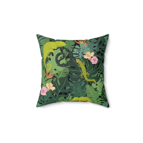 Tropical Jungle Pattern Throw Pillow