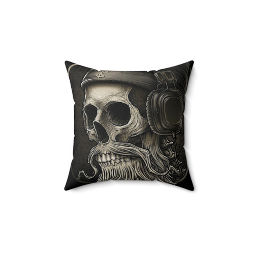 Vintage Skull Beard Headphone Pillow