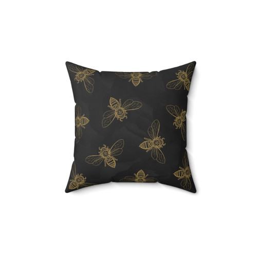Mandala Bees Throw Pillow