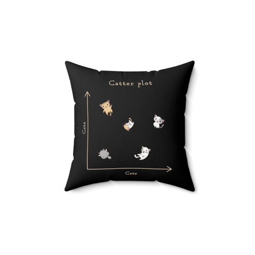 Catter Plot Pillow - Cute Cat-Themed Data Visualization Throw Pillow