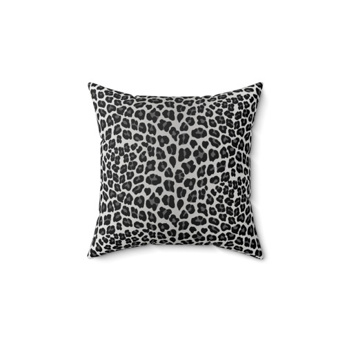 Snow Leopard Print Decorative Throw Pillow
