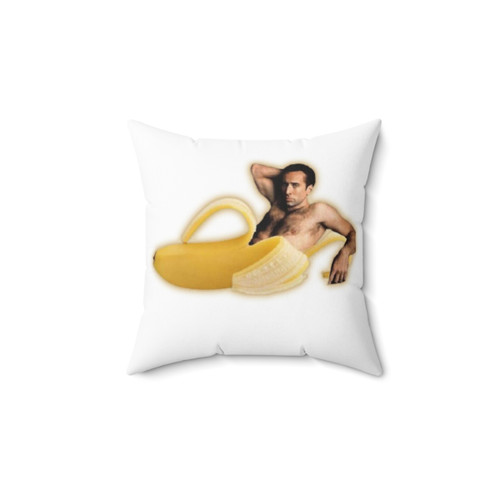 Nic Cage Banana Pillow - Funny Celebrity Portrait Cushion