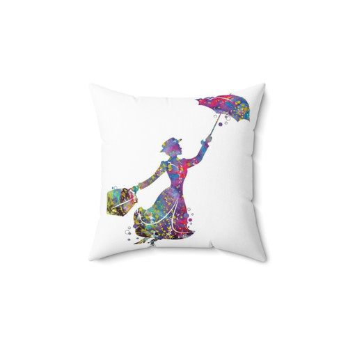 Mary Poppins Silhouette Decorative Pillow