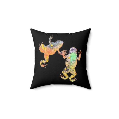Frog Decorative Pillow - Textured Modern Throw Cushion