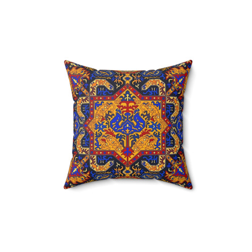 Armenian Folk Art Decorative Throw Pillow