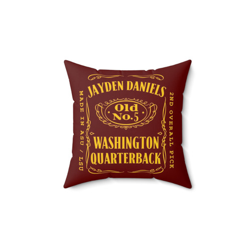 Jayden Daniels Old No 5 QB Pillow - Sports Themed Home Decor
