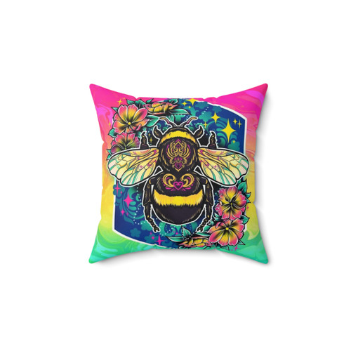 Colorful Bumblebee Pillow - Vibrant Decorative Cushion