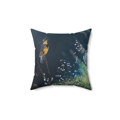 Meadowlark Music Pillow with Enchanting Bird Art