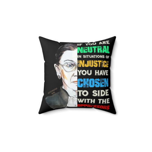 Notorious RBG Feminist Quote Pillow