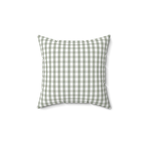 Desert Sage Gingham Check Throw Pillow