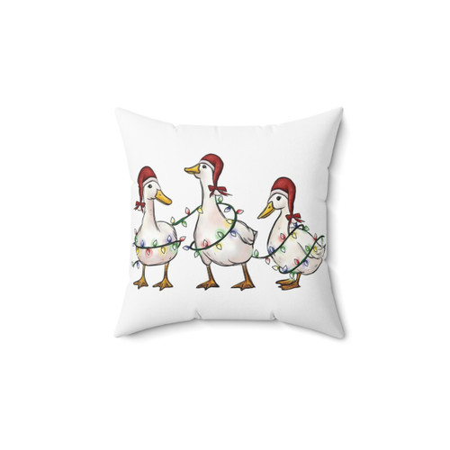 Funny Christmas Animal Pillow with Ducks and Lights