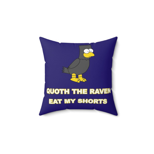 Bart as Edgar Allen Poe Halloween Pillow