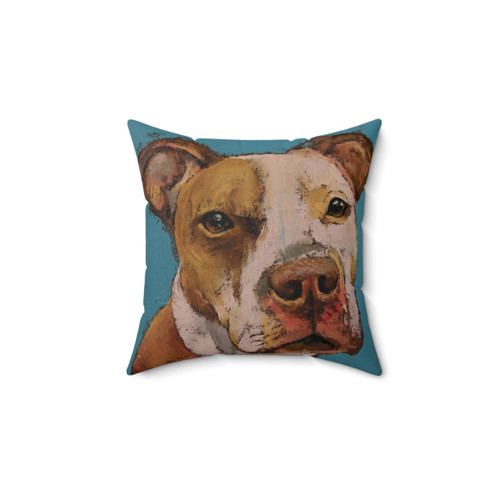 American Pit Bull Terrier Dog Portrait Pillow