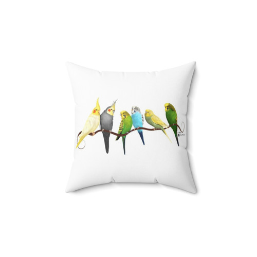 Small Parrots Throw Pillow